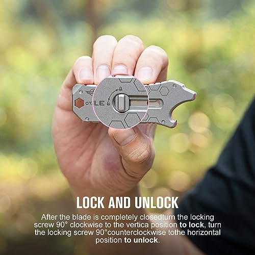 OKNIFE Otacle EDC Retractable Utility Knife, Box Opener Razor Knife, Multifunctional Tool with Belt Cutter, Bottle Opener, Hex Wrench and 6.35 mm Slotted Screwdriver(Doughnut) - Image 3