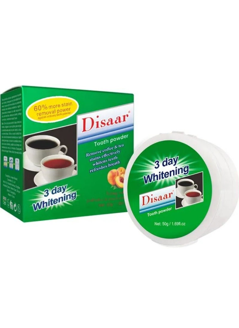 Disaar - Disaar Tooth Powder Baking Soda & Probiotics & Peach Extracts 50 g - Image 1
