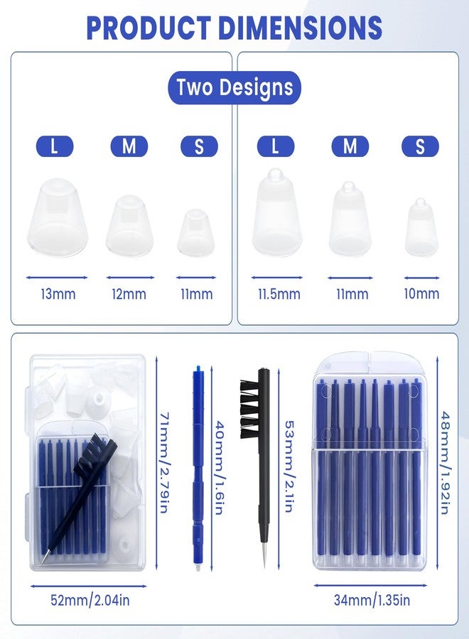 KCMOSGI Hearing Amplifier Cleaning Tools, Hearing Amplifier Cleaning Accessories Compatible with Audien Hearing Aid, 6 Sizes Silicone Dome, Cleaning Brush with Screwdriver, Wax Guards - Image 2