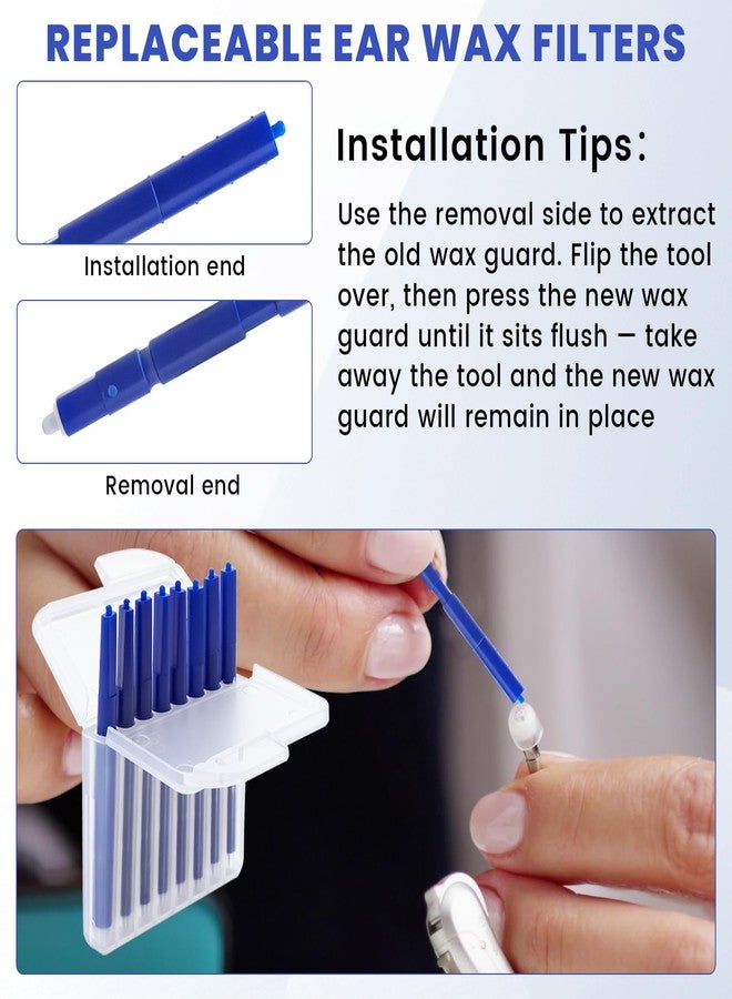 KCMOSGI Hearing Amplifier Cleaning Tools, Hearing Amplifier Cleaning Accessories Compatible with Audien Hearing Aid, 6 Sizes Silicone Dome, Cleaning Brush with Screwdriver, Wax Guards - Image 5