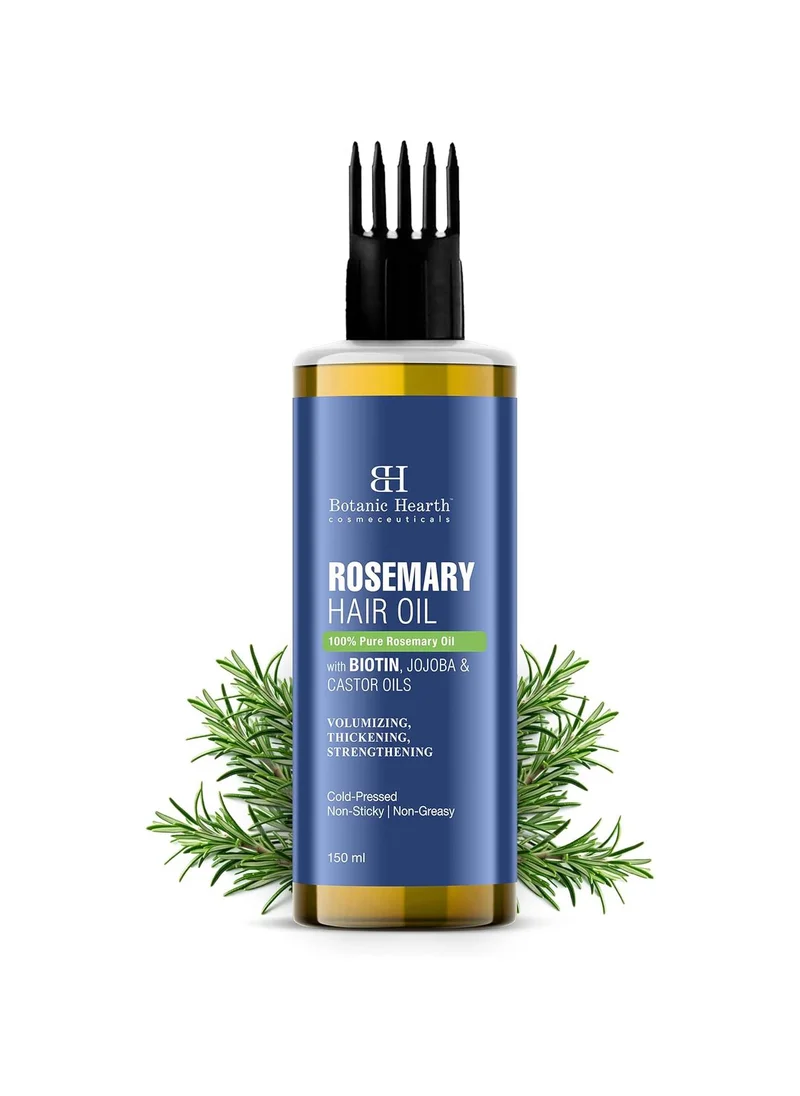 بوتانيك هيرث Botanic Hearth 100% Pure Rosemary Oil for Hair Growth | Controls Hair 
Fall, Promotes New Hair Growth | Hair Strengthening Treatment for Healthy 
Nourished Hair | 150 ml