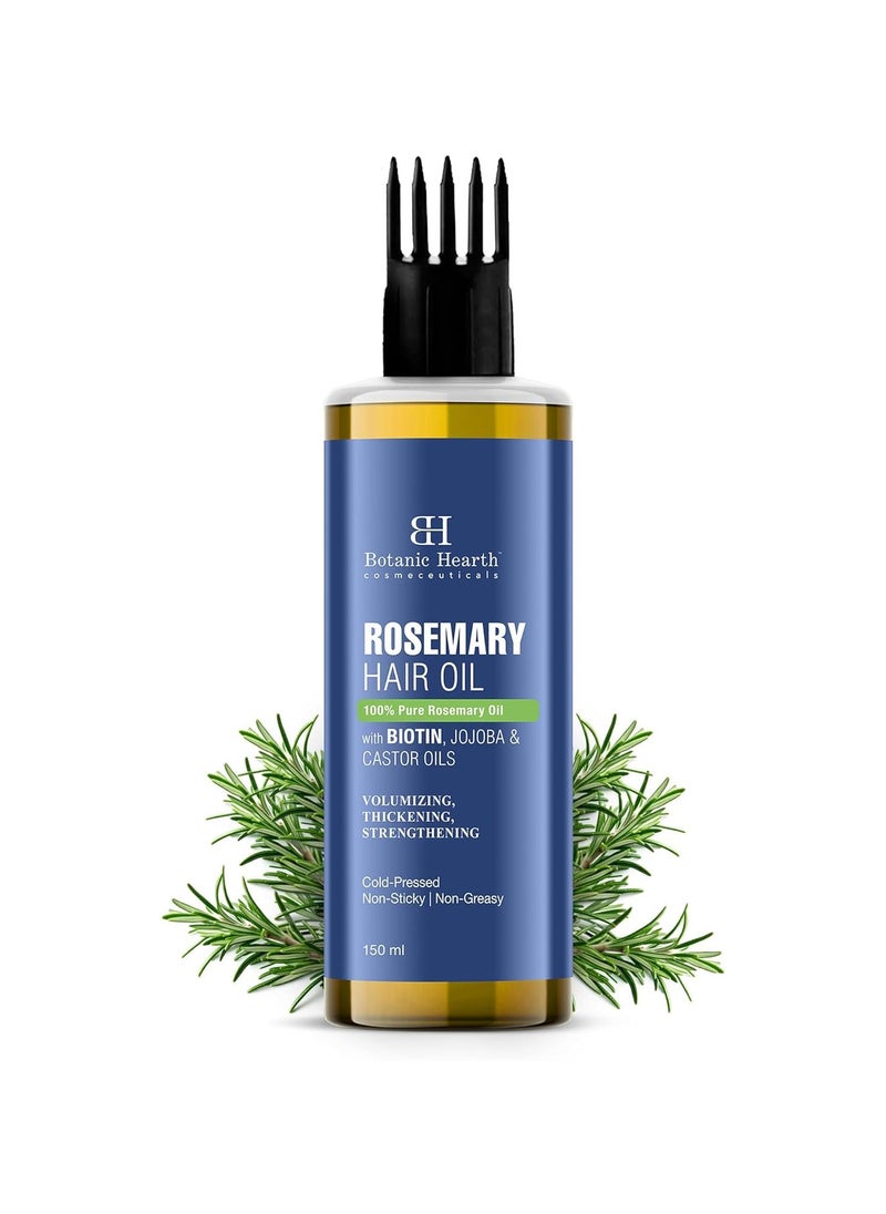 Botanic Hearth Botanic Hearth 100% Pure Rosemary Oil for Hair Growth | Controls Hair 
Fall, Promotes New Hair Growth | Hair Strengthening Treatment for Healthy 
Nourished Hair | 150 ml  - Image 1