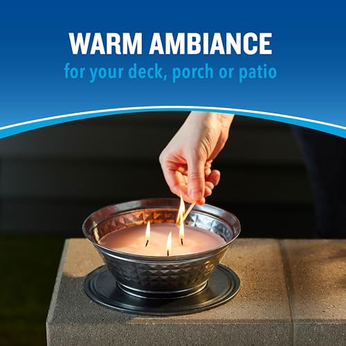 Cutter Outdoor Scented Candle Citronella and Mint Scent Brings Glow and Ambiance to Your Outdoor Space, 20 Ounces - Image 4
