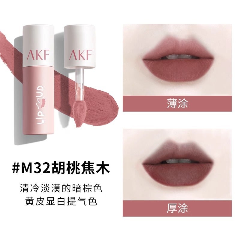 Akf Lip Mud Lip Glaze – Whitening Lipstick for Women, Natural Color - Image 1