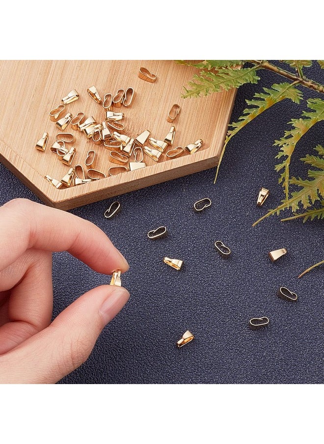 CHGCRAFT - 50Pcs 304 Stainless Steel Snap Bail Hook Pinch Clip Pendant Charms Clasps Chain Connector For Neckalce Jewelry Diy Craft Making Golden - Image 1