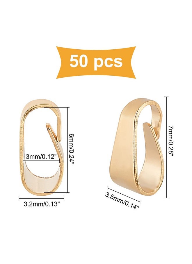 CHGCRAFT - 50Pcs 304 Stainless Steel Snap Bail Hook Pinch Clip Pendant Charms Clasps Chain Connector For Neckalce Jewelry Diy Craft Making Golden - Image 1