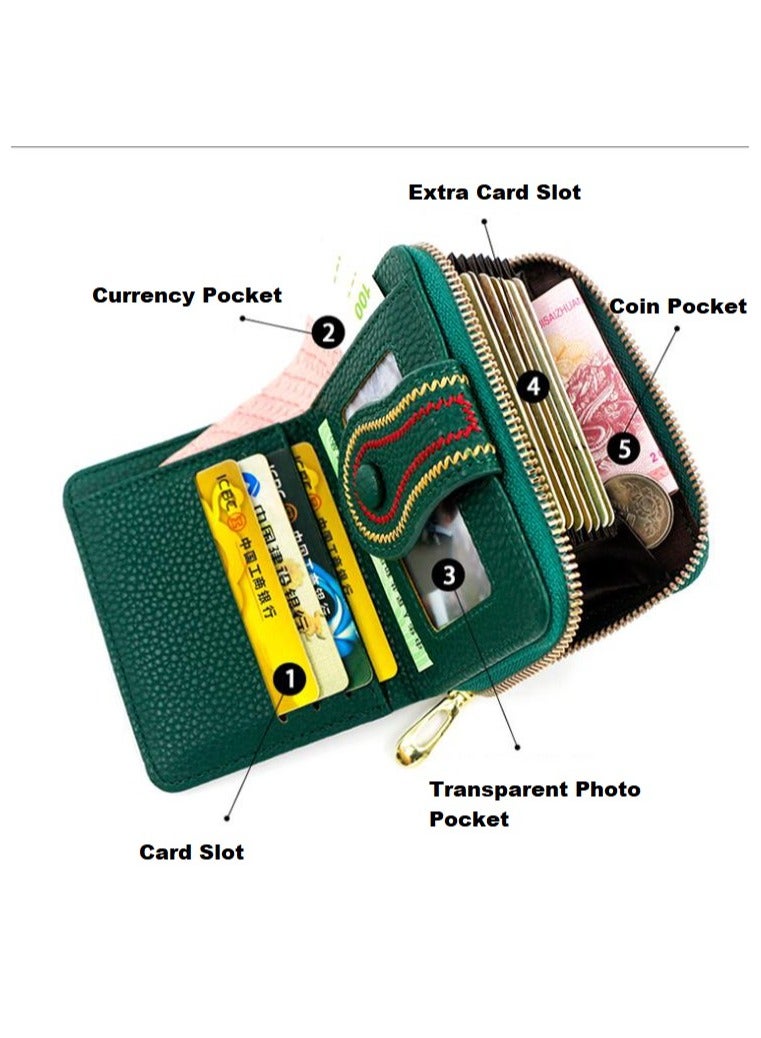 Alexvyan RFID Blocking Small Wallet with 12 Card Slot Women's Purse Female Hand Clutch Women/Ladies/Girls Wallets Card Holder and Organizer, Embroidery Finishing - Image 4