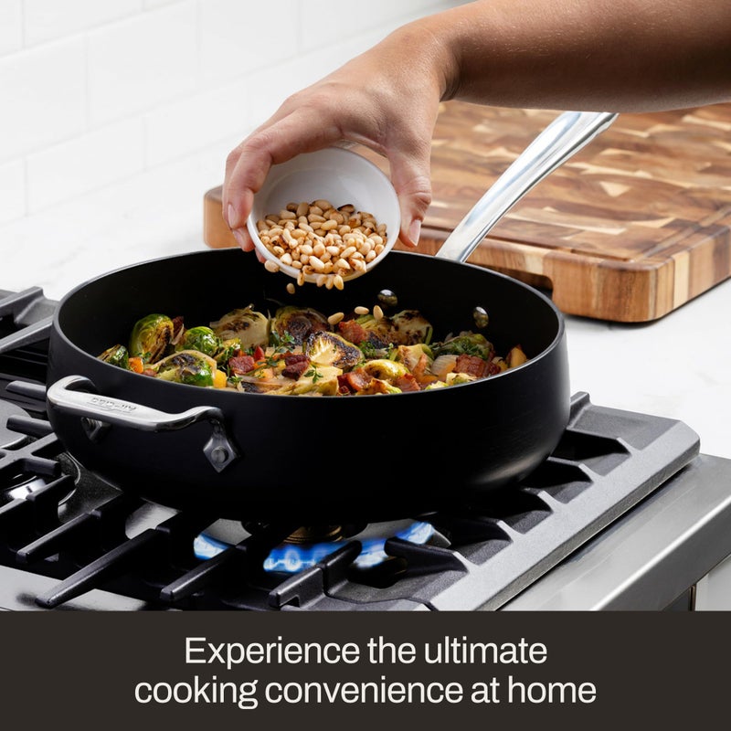 All-Clad HA1 Expert Nonstick 12-Inch Chef's Frying Pan with Tempered Glass Lid, Stay-Cool Ergonomic Handle, Dishwasher-Friendly, Oven-Safe Up to 350Â°F, Induction, Compatible with All Cooktops, Black - Image 4