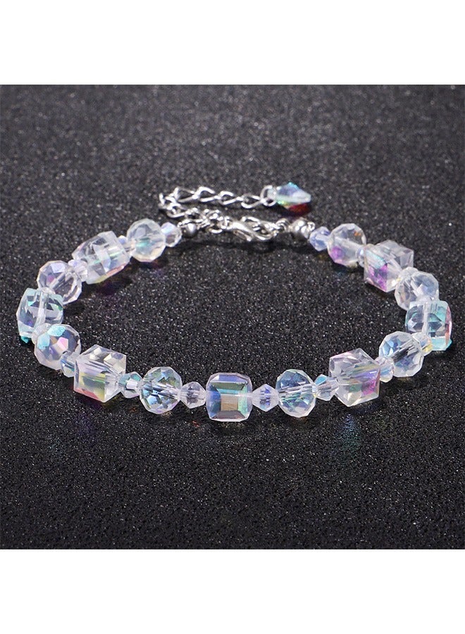 Beyond Block Crystals Design Bracelet, Anti Rust and Anti Fading Bracelet, Bangle for Women Jewelry (Clear) - Image 3