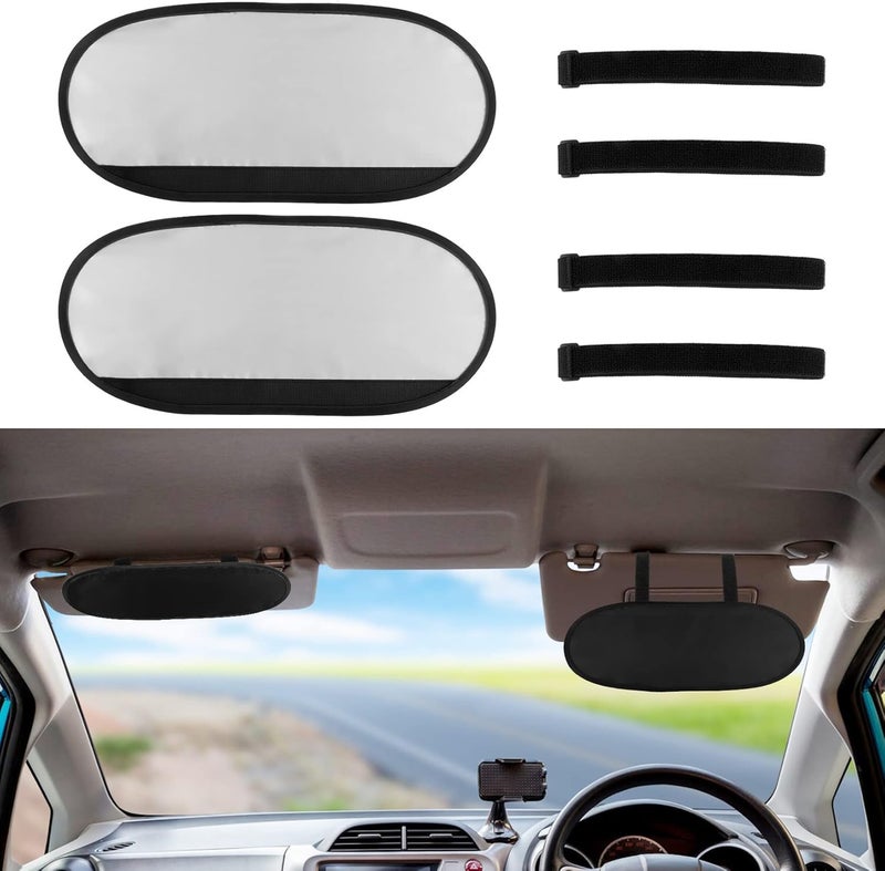 PSLER Car Visor Extender Sunshade - 2pcs Black - Image 1