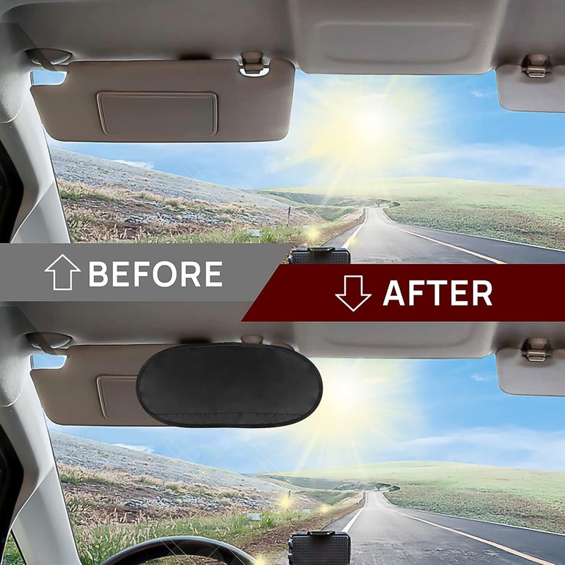 PSLER Car Visor Extender Sunshade - 2pcs Black - Image 5