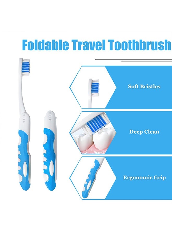 6 Pcs Multicolor Mini Foldable Travel Toothbrush Set, Portable Compact Travel Size Toothbrushes in 6 Colors, Universal Fit for Adults & Children, Ideal for Travel, Daily Use & Business Trips - Image 4