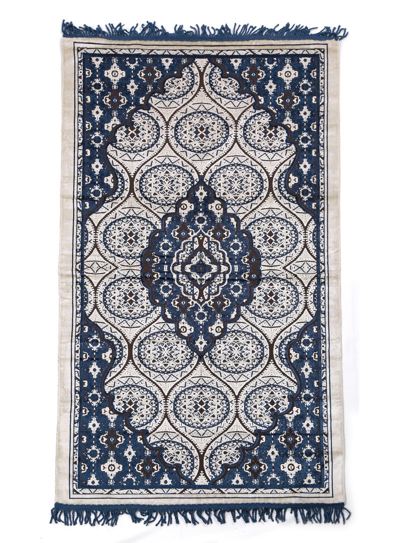 Vitacelli Prayer Mat 614GSM Anti-Slip Velvet Top Islamic Prayer Mat New Design Thick Padded Sajadah Prayer Rug for Men Women Eid Gift Ramadan ( 140cm X 70cm)  - Image 1