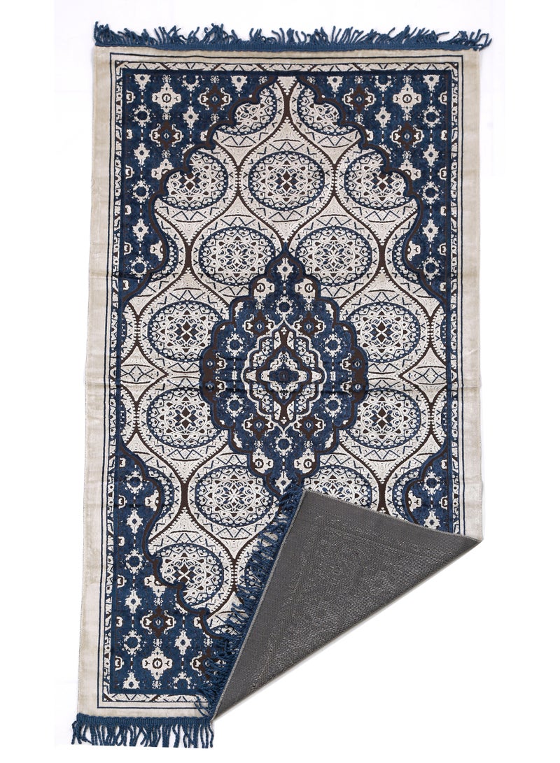 Vitacelli Prayer Mat 614GSM Anti-Slip Velvet Top Islamic Prayer Mat New Design Thick Padded Sajadah Prayer Rug for Men Women Eid Gift Ramadan ( 140cm X 70cm)  - Image 2