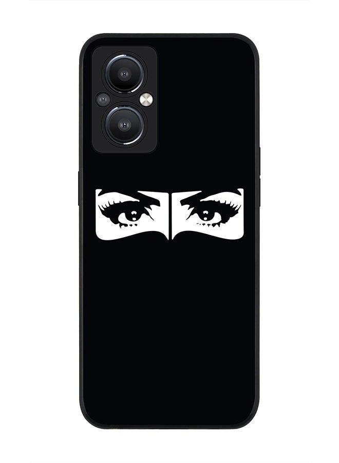 Stylizedd Rugged Black edge case for OnePlus Nord N20 5G Slim fit Soft Case Flexible Rubber Edges Anti Drop TPU Gel Thin Cover - Naqabi Eyes - Image 1