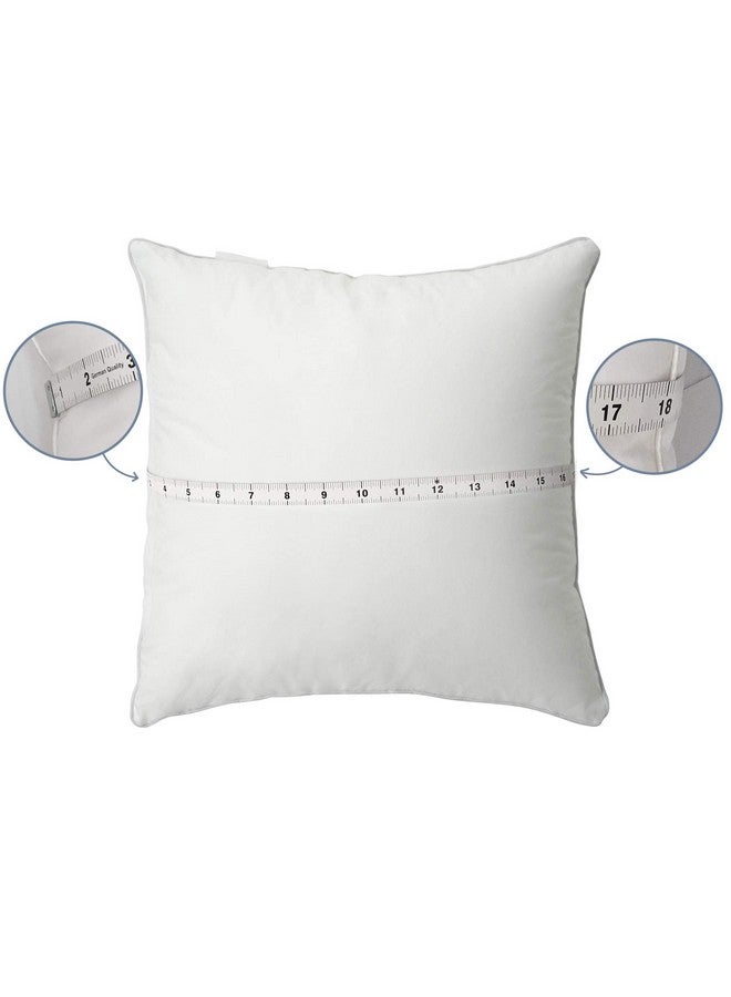 Leeden 18 x 18 Pillow Inserts (Set of 2) - Throw Pillow Inserts with 100% Cotton Cover - 18 Inch Square Interior Sofa Pillow Inserts - Decorative Pillow Insert Pair - White Couch Pillow - Image 5