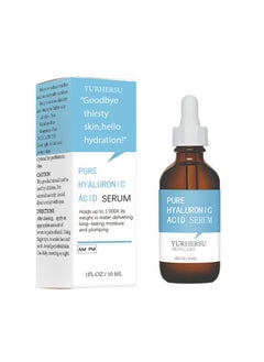 Pure Hyaluronic Acid Serum， For Skin 100% Pure Anti Aging Serum Intense Hydration Moisture Non greasy Paraben free, Wrinkle Reducing and Brightening Serum 30ML