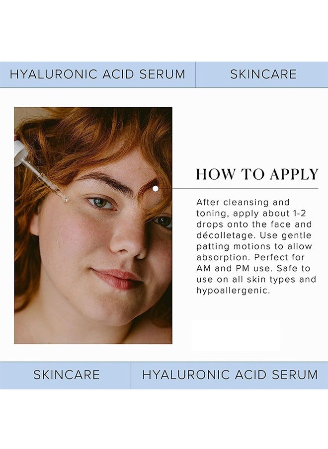 YURHERSU - Pure Hyaluronic Acid Serum， For Skin 100% Pure Anti Aging Serum Intense Hydration Moisture Non greasy Paraben free, Wrinkle Reducing and Brightening Serum 30ML - Image 1