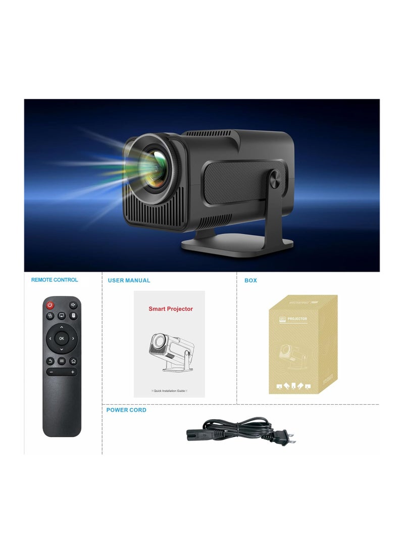 Toshonics - 4K HD Smart Projector: Android 11, 390 ANSI Lumens, 1080P, 180° Rotating Screen, WiFi 6, Bluetooth 5.0 - Image 1