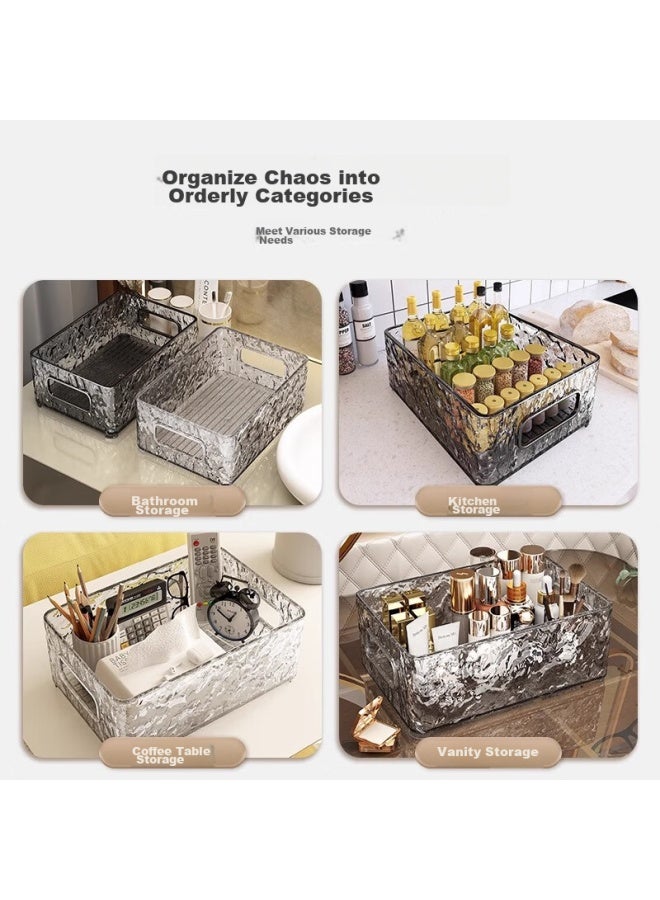 Additive Degree Jiadu Cosmetic Storage Box, Bathroom Vanity, Acrylic Transparent Storage Basket, Toiletry Organizer, Skincare Product Storage Rack - Image 2