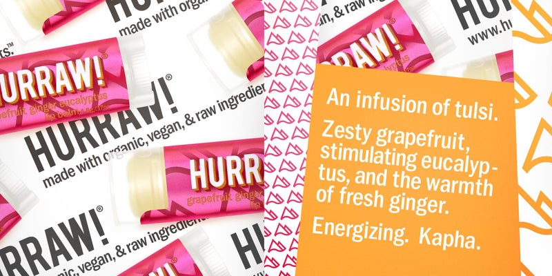 Hurraw! Pitta (Coconut, Mint, Lemon Grass), Kapha (Grapefruit, Ginger, Eucalyptus), Vata (Almond, Cardamon Rose) Lip Balms, 3 Pack Bundle: Organic, Certified Vegan, Cruelty, Gluten Free, 100% Natural - Image 4