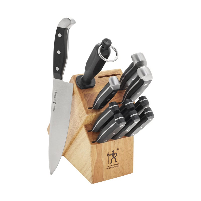 HENCKELS Premium Quality 12Piece Statement Knife Set with Block RazorSharp German Engineered Informed by over 100 Years of Masterful Knife Making Lightweight and Strong Dishwasher Safe