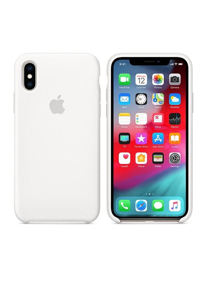 Silicone Back Cover For Apple iPhone Xs Max White - Image 3