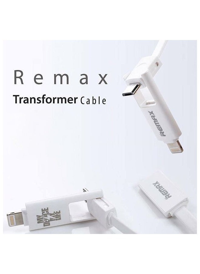 REMAX - transformer cable 2 in 1 dual micro usb and lightning - Image 1