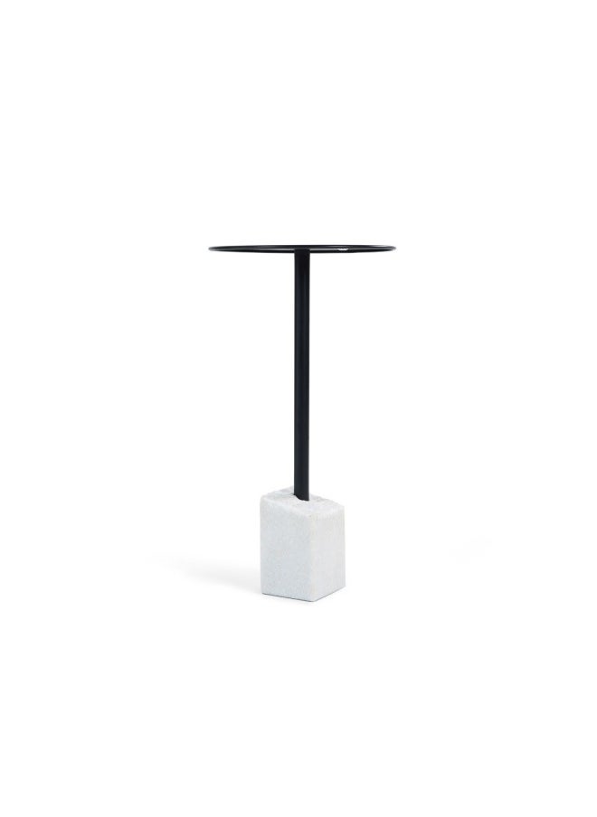 Pan Home Zyth Accent Table Marble - Black & White  - Image 1