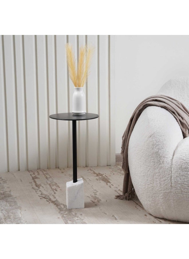 Pan Home Zyth Accent Table Marble - Black & White  - Image 5