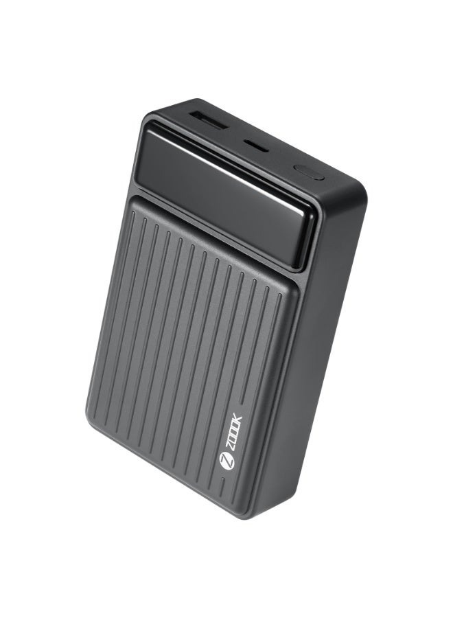 Zoook 20000mAh Fast Charging Power Bank – 22.5W PD 3.0 Portable Charger with USB-C Input and Output, Ultra-Compact Type-C Battery Pack, High-Speed Powerbank for iPhone 16 Pro Max, 15, 14, 13, 12, Samsung Galaxy S24, S23, S22, iPad Pro, AirPods and More, Smart LED Display, Travel-Friendly External Battery in Black - Image 5