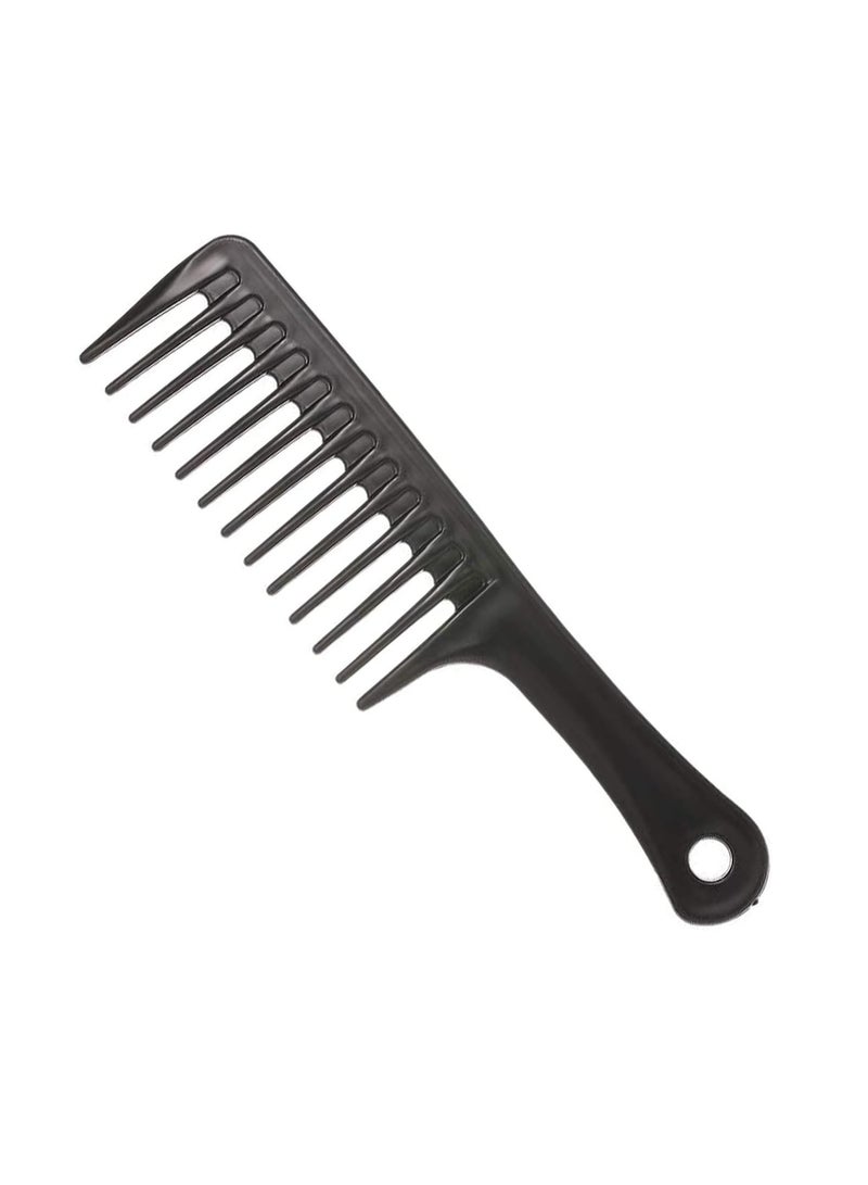 LA PERLA TECH  Wide Tooth Detangling Handgrip Paddle Hair Comb for Long Hair (Black) - Image 1