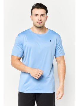 RBX Men Sportswear Fit Short Sleeves Training T-Shirt, Allure Blue  - Image 1