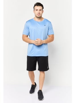 RBX Men Sportswear Fit Short Sleeves Training T-Shirt, Allure Blue  - Image 2