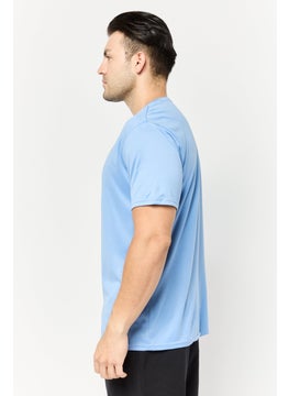 RBX Men Sportswear Fit Short Sleeves Training T-Shirt, Allure Blue  - Image 3