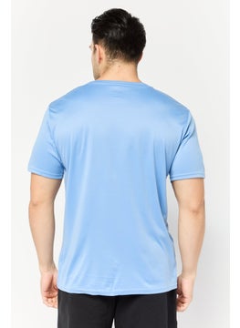 RBX Men Sportswear Fit Short Sleeves Training T-Shirt, Allure Blue  - Image 4