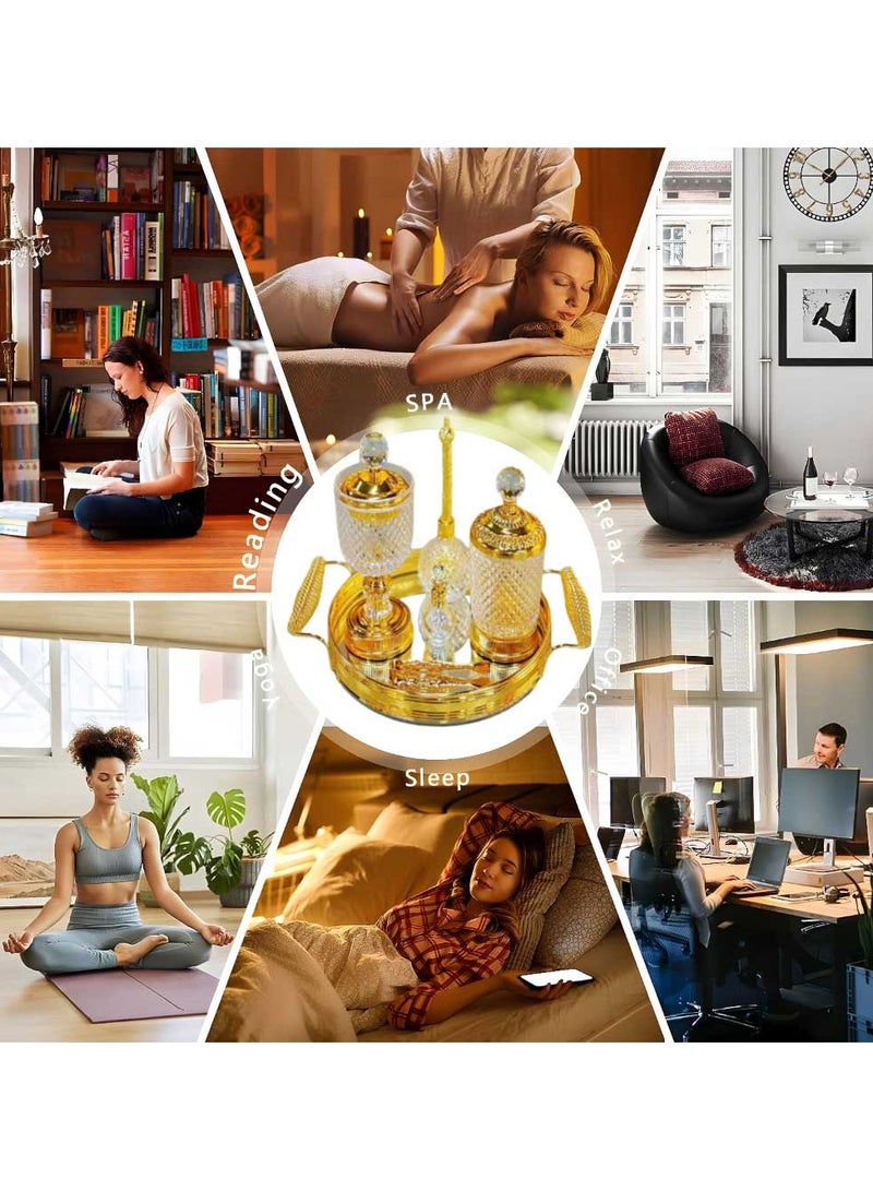 Bakhoor BoSidin Elegant Design Glass Incense Burner Set Arabic Oud Censer Bakhoor Perfume Holder for Home and Office Fragrance - Image 4