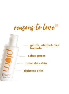 Plum Chamomile & White Tea Calming Antioxidant Toner ; Vitamin B3 ; For Normal Combination Skin ; 100% Vegan Cruelty Free ; 200Ml  - Image 5