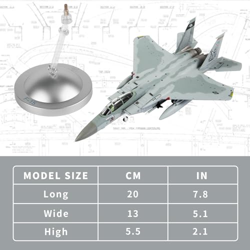Lose Fun Park 1：100 F-15 Eagle Fighter Diecast Metal Fighter Military Planes Model Aircraft Model Airplane for Collection - Image 4