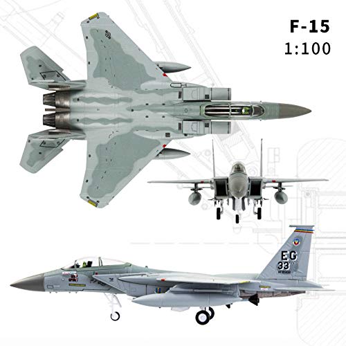 Lose Fun Park 1：100 F-15 Eagle Fighter Diecast Metal Fighter Military Planes Model Aircraft Model Airplane for Collection - Image 3