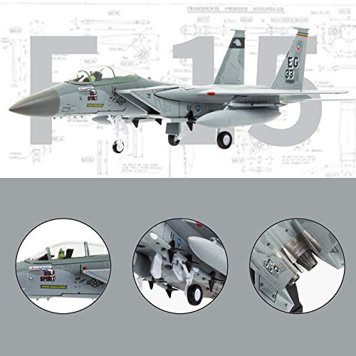Lose Fun Park 1：100 F-15 Eagle Fighter Diecast Metal Fighter Military Planes Model Aircraft Model Airplane for Collection - Image 2
