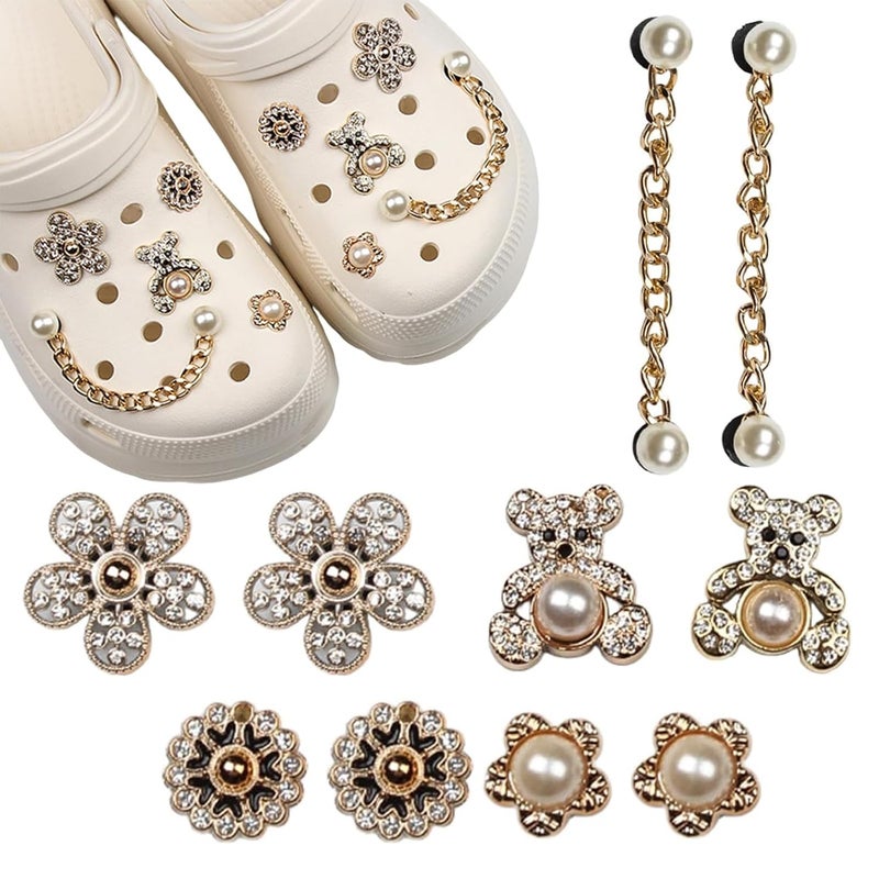 CartHome 10 Pcs Charms for Crocs, Shoe Charms Decoration,Cartoon Shoe Buckle Diy Shoe Accessories Suitable for Sandals and Clogs, Breathable Shoe Buckles for Girls and Women, Great Birthday Gifts - Image 1