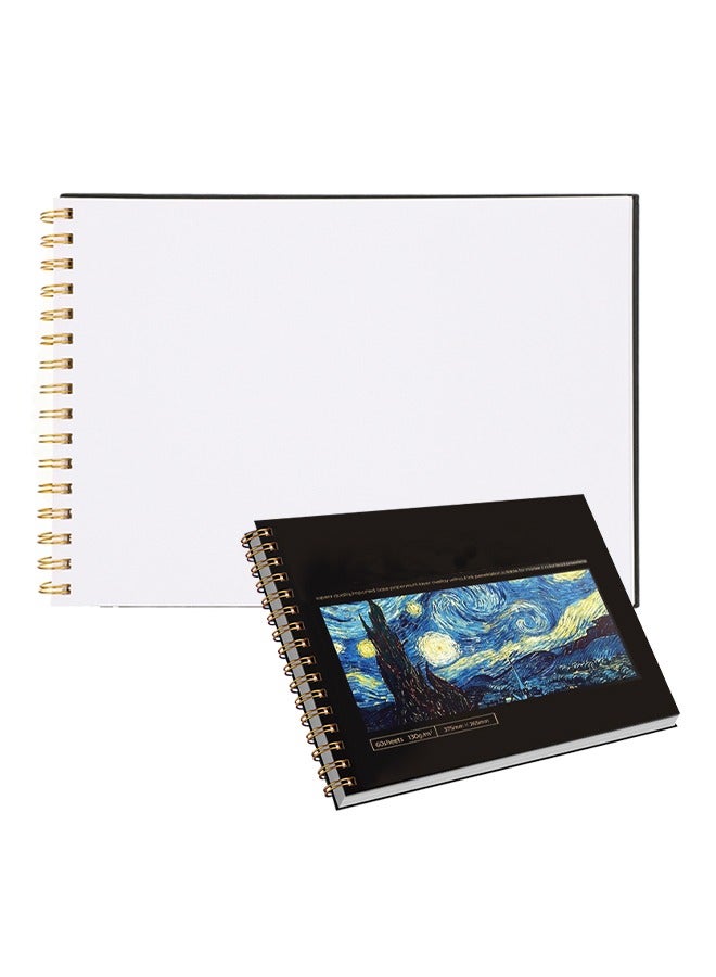 دفتر رسم السماء المرصعة بالنجوم، دفتر رسم محمول مع 60 صفحة فارغة، مناسبة للرسم والألوان المائية والرسم بالحبر - Image 1