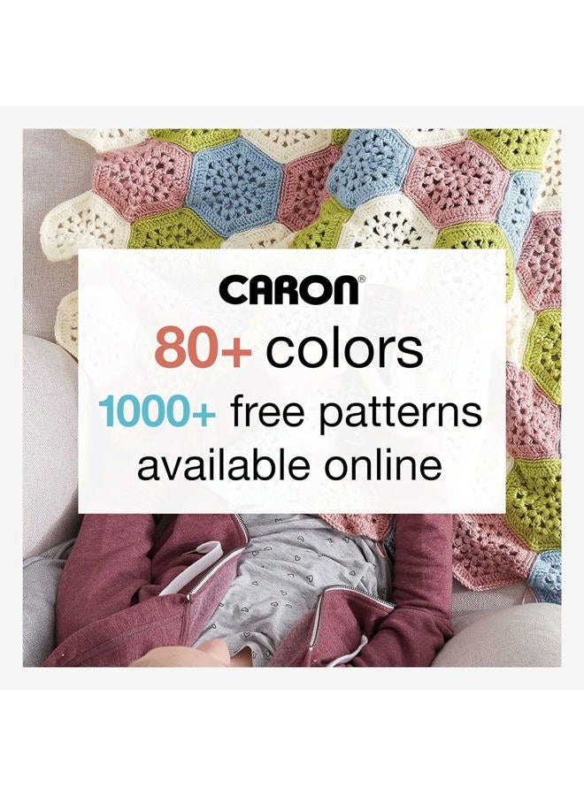 CARON Simply Soft Brites Yarn, 6 oz, Berry Blue, 1 Ball - Image 5