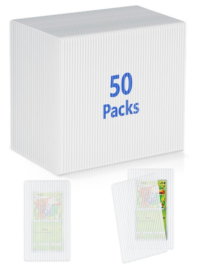 DEDC 50 Packs Trading Card Shipping Protectors White, Card Protector Shipping for Top Loaders 3.5"×4.5" inch, Trading Card Shipping Supplies, Card Grading Essential - Image 1