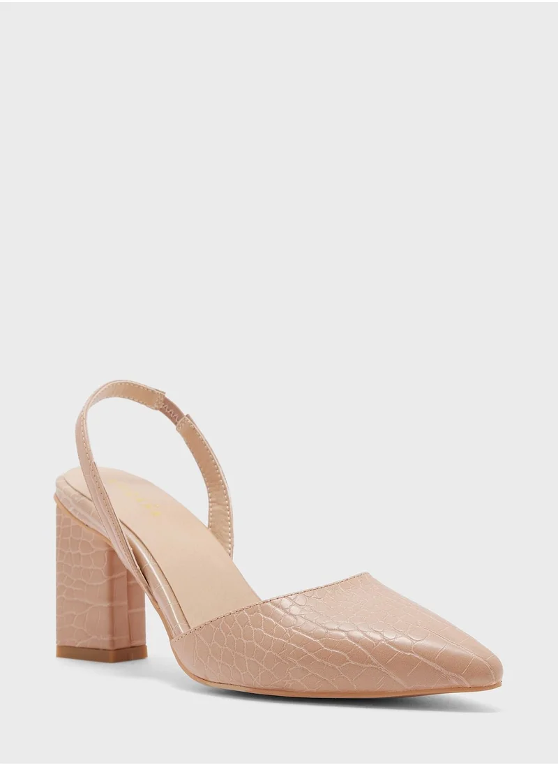 Khizana Croc Effect Slingback Pump