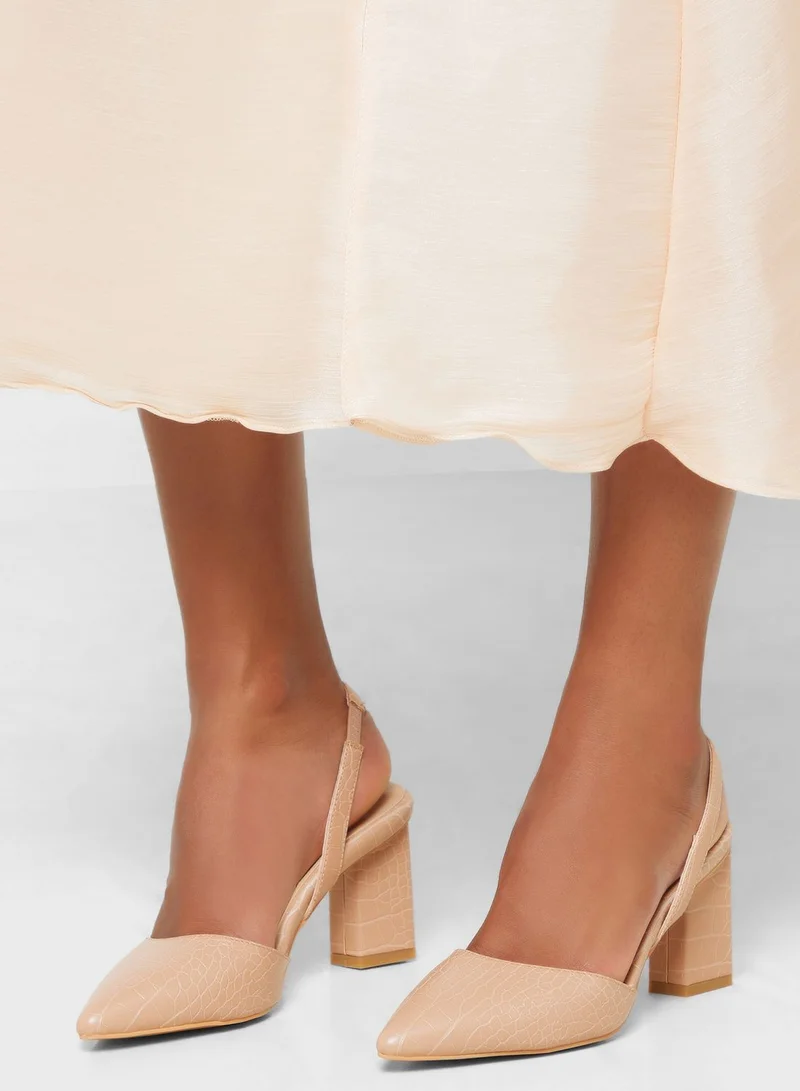 Khizana Croc Effect Slingback Pump