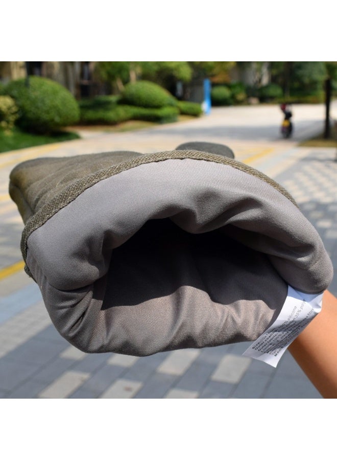 Extra Long Heat Resistant Oven Gloves Thick Leather Reinforced Silicone Grip BBQ Baking Kitchen Gloves for Home & Commercial Use - Image 3