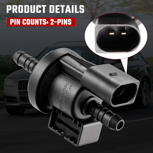 ISINFLASH 06E906517A EVAP Vapor Canister Purge Valve Solenoid Assembly Compatible With Volkswagen VW Beetle Eos Golf Sportwagen GTI Jetta Passat Rabbit Touareg Audi A4 A6 0280142431 - Image 5