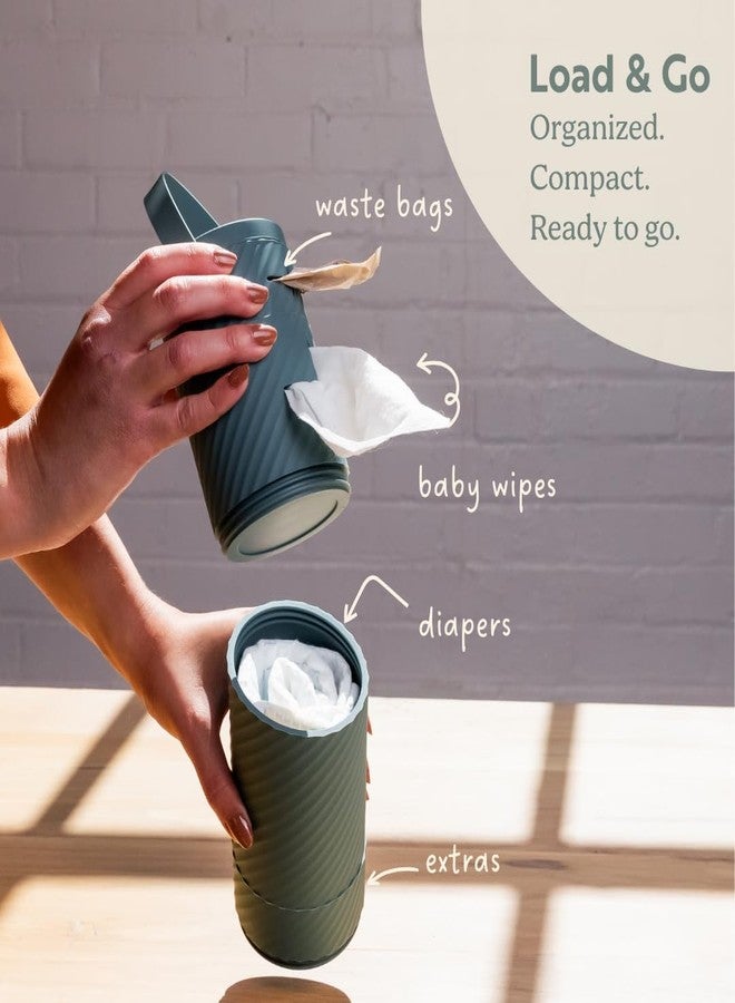 DiaperBuddy Portable Diaper Changing Kit – Compact All-in-One Diaper Organizer with Wipes Case, Diapers & Disposable Waste Bags for On-The-Go Parents - Image 2